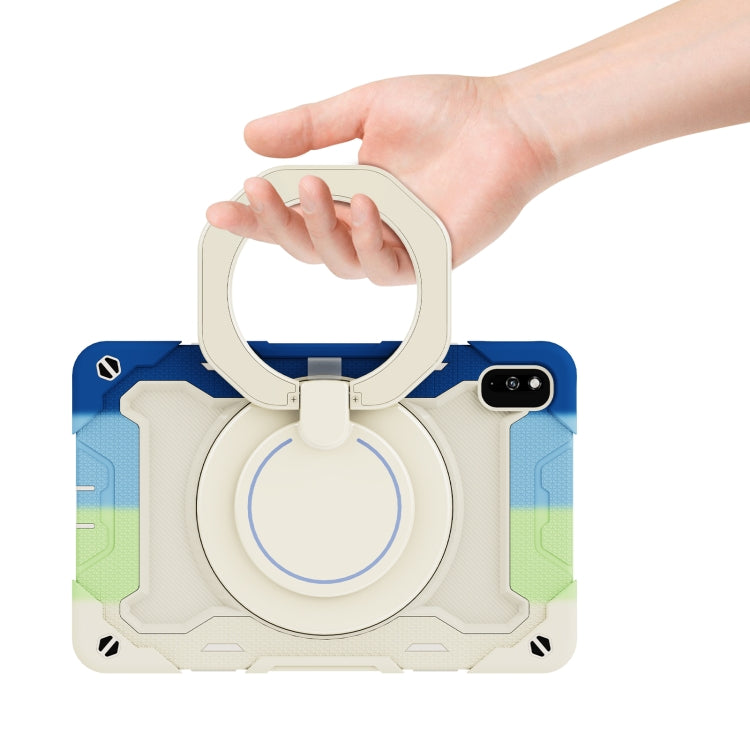 For Huawei MatePad 10.4 Armor Contrast Color Silicone + PC Tablet Case(Colorful Blue) - Huawei by buy2fix | Online Shopping UK | buy2fix