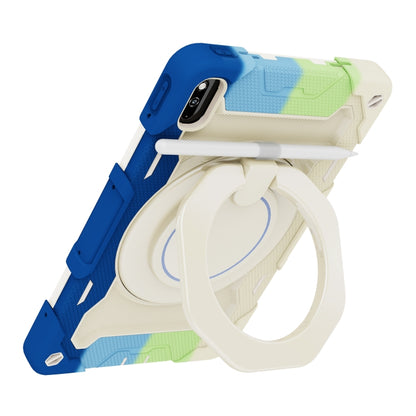 For Huawei MatePad 10.4 Armor Contrast Color Silicone + PC Tablet Case(Colorful Blue) - Huawei by buy2fix | Online Shopping UK | buy2fix