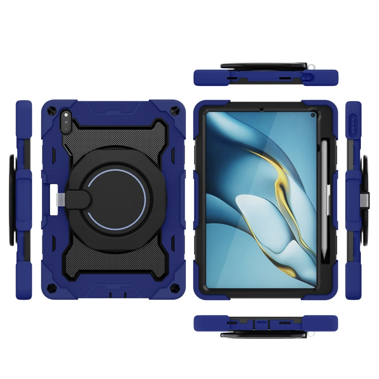 For Huawei Matepad Pro 10.8 Armor Contrast Color Silicone + PC Tablet Case(Navy Blue) - Huawei by buy2fix | Online Shopping UK | buy2fix