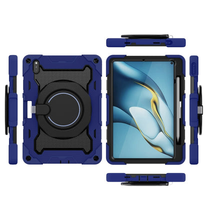 For Huawei Matepad Pro 10.8 Armor Contrast Color Silicone + PC Tablet Case(Navy Blue) - Huawei by buy2fix | Online Shopping UK | buy2fix