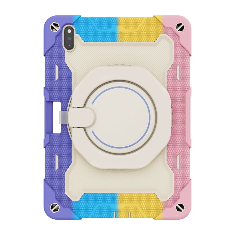 For Huawei Matepad Pro 10.8 Armor Contrast Color Silicone + PC Tablet Case(Colorful Pink) - Huawei by buy2fix | Online Shopping UK | buy2fix