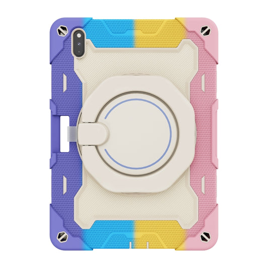 For Huawei Matepad Pro 10.8 Armor Contrast Color Silicone + PC Tablet Case(Colorful Pink) - Huawei by buy2fix | Online Shopping UK | buy2fix