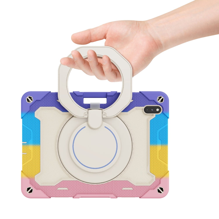 For Huawei Matepad Pro 10.8 Armor Contrast Color Silicone + PC Tablet Case(Colorful Pink) - Huawei by buy2fix | Online Shopping UK | buy2fix