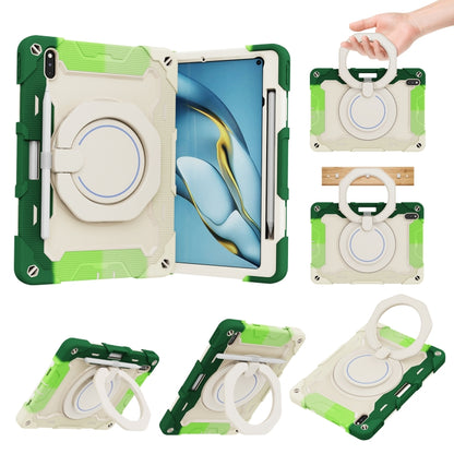 For Huawei Matepad Pro 10.8 Armor Contrast Color Silicone + PC Tablet Case(Colorful Green) - Huawei by buy2fix | Online Shopping UK | buy2fix