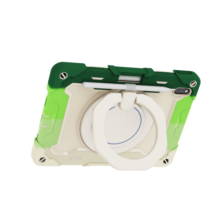 For Huawei Matepad Pro 10.8 Armor Contrast Color Silicone + PC Tablet Case(Colorful Green) - Huawei by buy2fix | Online Shopping UK | buy2fix