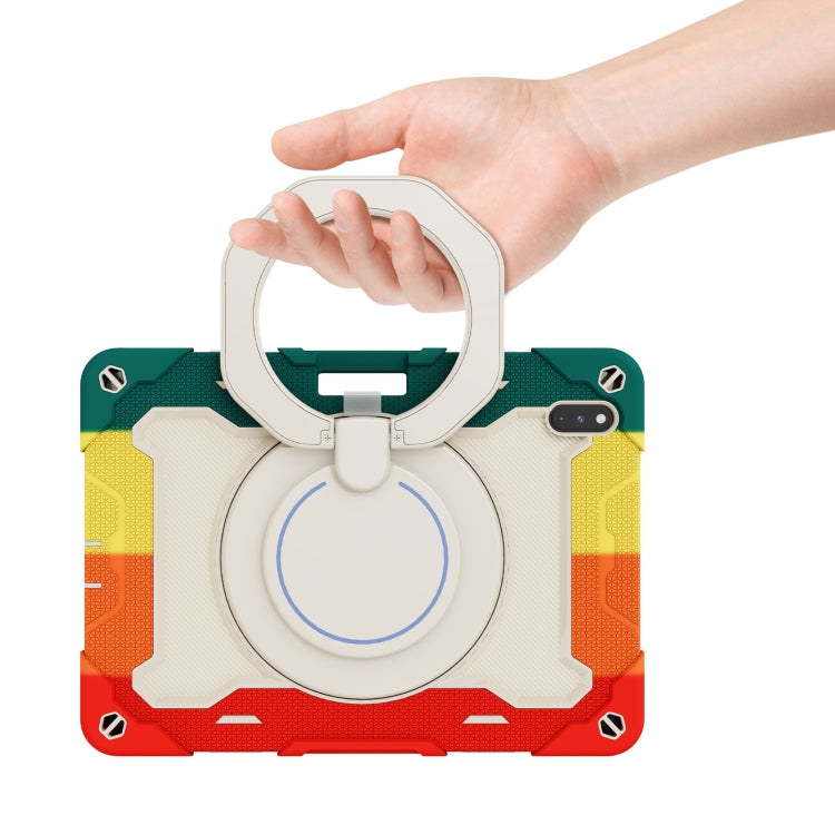 For Huawei Matepad Pro 10.8 Armor Contrast Color Silicone + PC Tablet Case(Colorful Red) - Huawei by buy2fix | Online Shopping UK | buy2fix