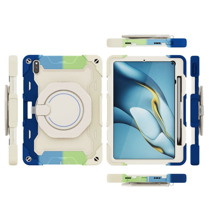 For Huawei Matepad Pro 10.8 Armor Contrast Color Silicone + PC Tablet Case(Colorful Blue) - Huawei by buy2fix | Online Shopping UK | buy2fix