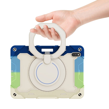 For Huawei Matepad Pro 10.8 Armor Contrast Color Silicone + PC Tablet Case(Colorful Blue) - Huawei by buy2fix | Online Shopping UK | buy2fix