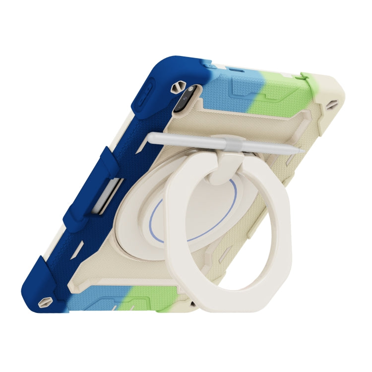 For Huawei Matepad Pro 10.8 Armor Contrast Color Silicone + PC Tablet Case(Colorful Blue) - Huawei by buy2fix | Online Shopping UK | buy2fix