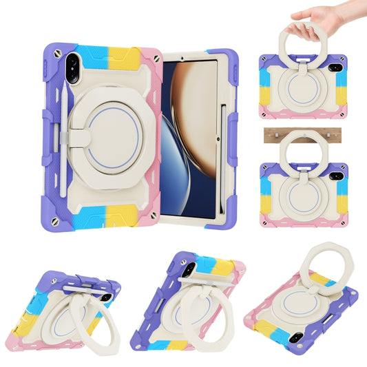 For Honor Tablet V7 Pro Armor Contrast Color Silicone + PC Tablet Case(Colorful Pink) - Honor by buy2fix | Online Shopping UK | buy2fix