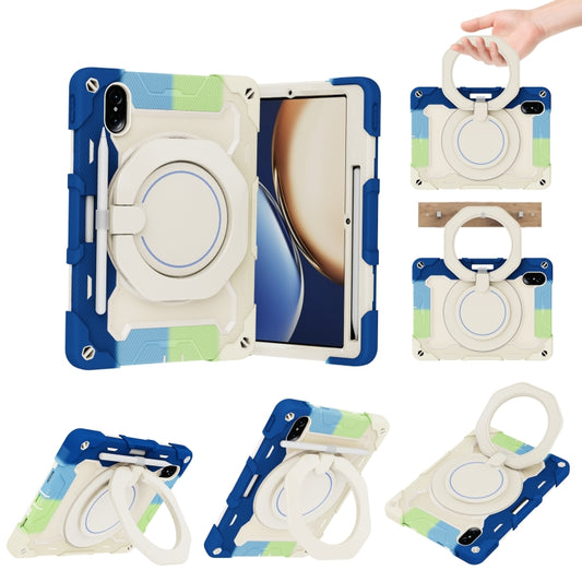 For Honor Tablet V7 Pro Armor Contrast Color Silicone + PC Tablet Case(Colorful Blue) - Honor by buy2fix | Online Shopping UK | buy2fix
