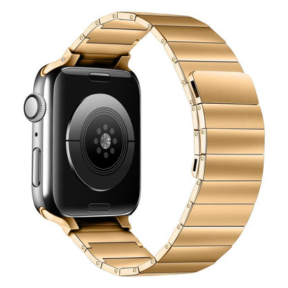 Magnetic Steel Watch Band For Apple Watch Series 9&8&7 41mm / SE 3&SE 2&6&SE&5&4 40mm / 3&2&1 38mm(Rose Gold) by buy2fix