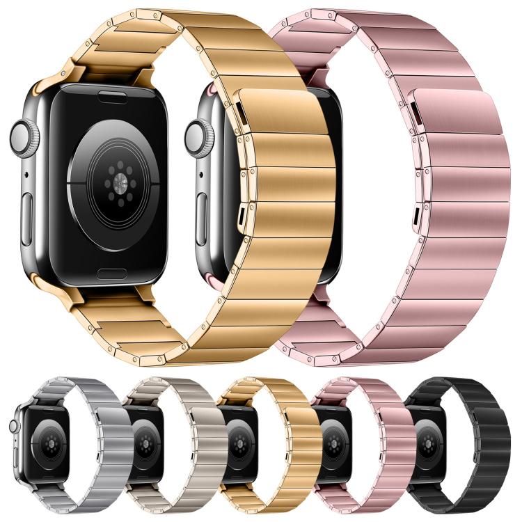 Magnetic Steel Watch Band For Apple Watch Ultra 49mm&Watch Ultra 2 49mm / Series 9&8&7 45mm / SE 3&SE 2&6&SE&5&4 44mm / 3&2&1 42mm(Rose Pink) by buy2fix
