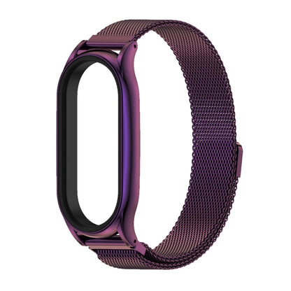 For Xiaomi Mi Band 7 / 7 NFC MIJOBS Milan Magnetic Plus Stainless Steel Watch Band(Purple) - Watch Bands by MIJOBS | Online Shopping UK | buy2fix