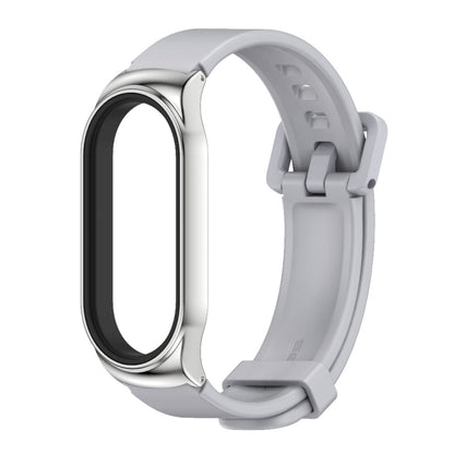 For Xiaomi Mi Band 7 / 7 NFC MIJOBS CS Metal Case + Silicone Watch Band(Grey Silver) - Watch Bands by MIJOBS | Online Shopping UK | buy2fix
