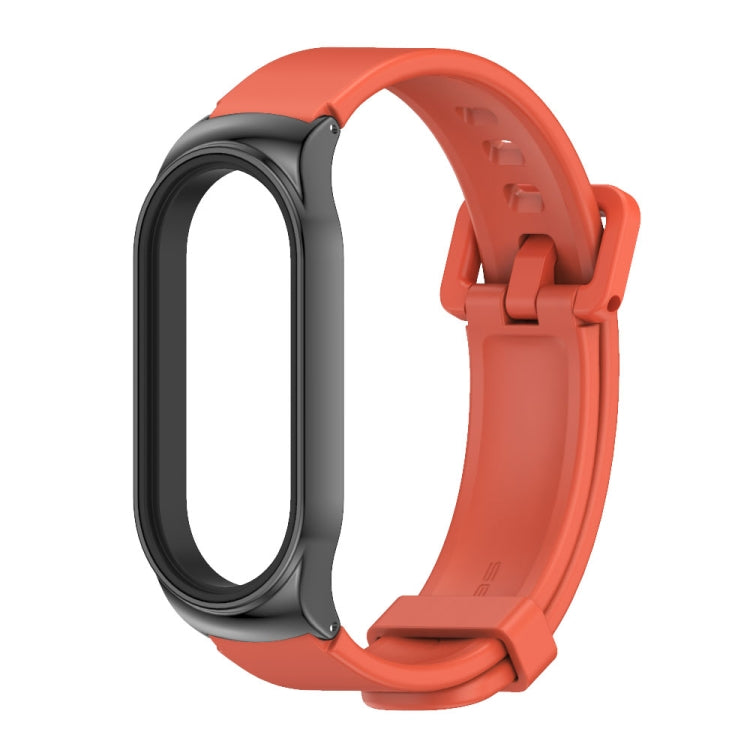 For Xiaomi Mi Band 7 / 7 NFC MIJOBS CS Metal Case + Silicone Watch Band(Orange Black) - Watch Bands by MIJOBS | Online Shopping UK | buy2fix