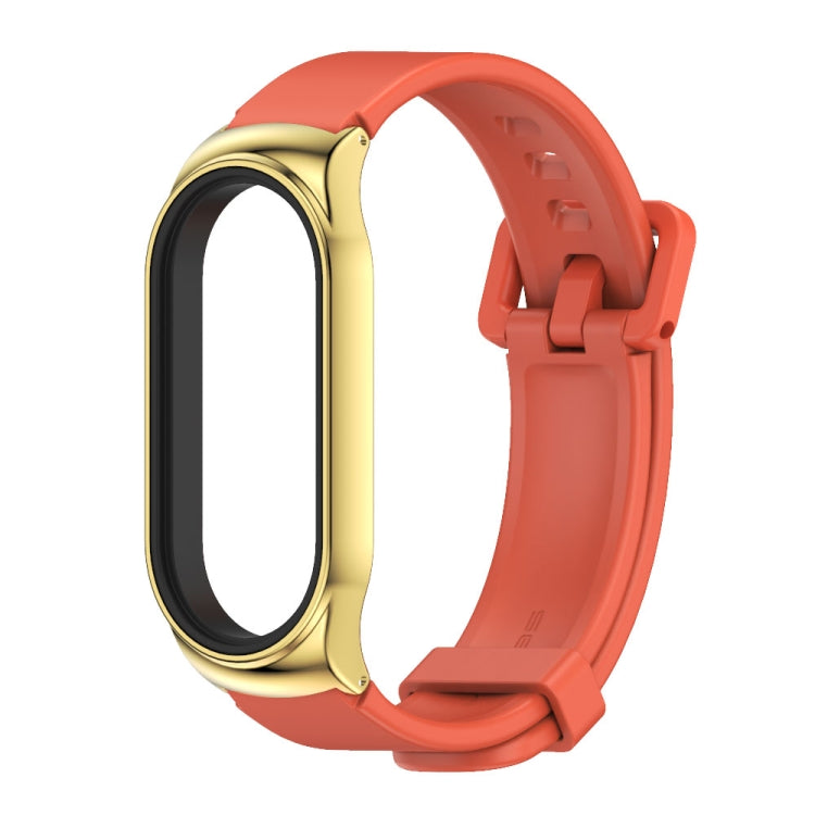 For Xiaomi Mi Band 7 / 7 NFC MIJOBS CS Metal Case + Silicone Watch Band(Orange Gold) - Watch Bands by MIJOBS | Online Shopping UK | buy2fix