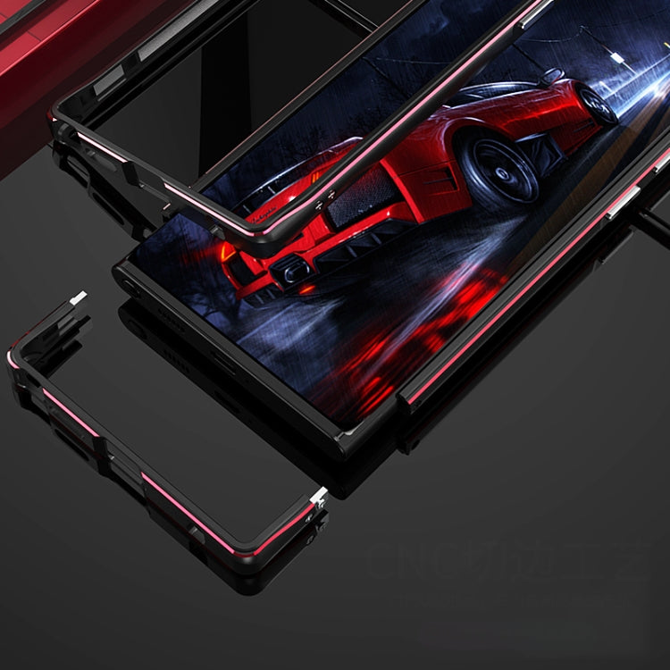 For Samsung Galaxy S22 Ultra Aurora Series Lens Protector + Metal Frame Protective Phone Case(Green Silver) - Galaxy S22 Ultra 5G Cases by buy2fix | Online Shopping UK | buy2fix