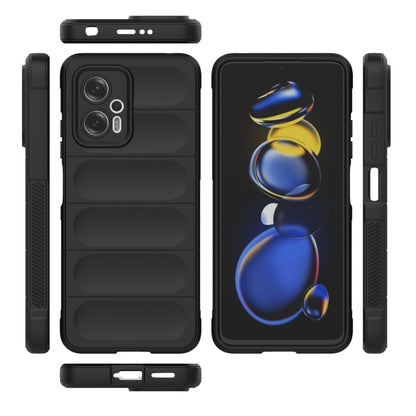 For Xiaomi Redmi Note 11T Pro Magic Shield TPU + Flannel Phone Case(Dark Grey) - Xiaomi Cases by buy2fix | Online Shopping UK | buy2fix