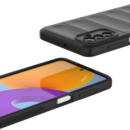 For Samsung Galaxy M52 5G Magic Shield TPU + Flannel Phone Case(Dark Grey) by buy2fix