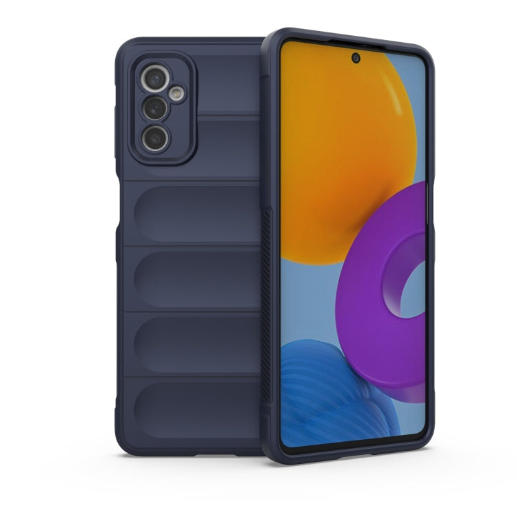 For Samsung Galaxy M52 5G Magic Shield TPU + Flannel Phone Case(Dark Blue) by buy2fix