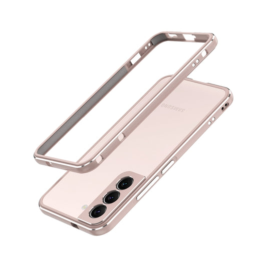 For Samsung Galaxy S22 5G Aurora Series Lens Protector + Metal Frame Protective Phone Case(Gold Silver) - Galaxy S22 5G Cases by buy2fix | Online Shopping UK | buy2fix