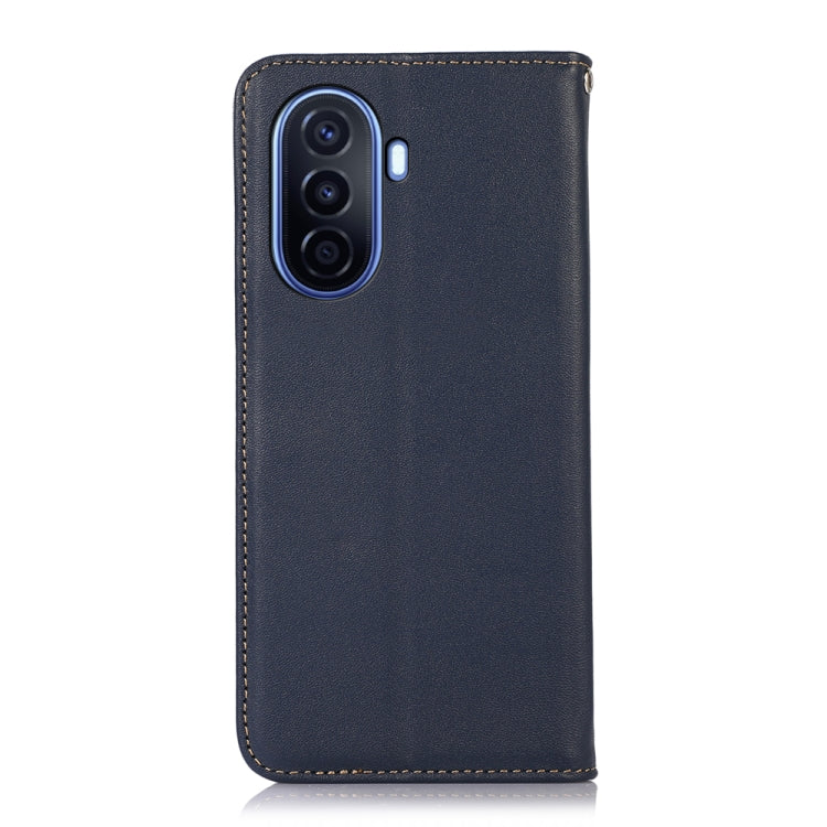 For Huawei Enjoy 50 CN / nova Y70 Plus / Y70 4G CN KHAZNEH Nappa Top Layer Cowhide Leather Phone Case(Blue) - Huawei Cases by buy2fix | Online Shopping UK | buy2fix