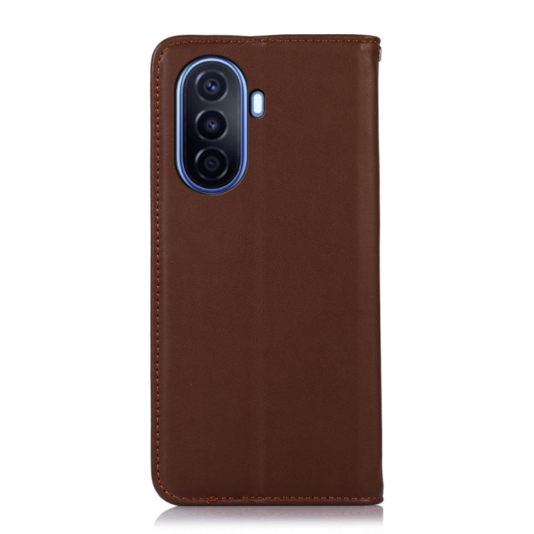 For Huawei Enjoy 50 CN / nova Y70 Plus / Y70 4G CN KHAZNEH Nappa Top Layer Cowhide Leather Phone Case(Brown) - Huawei Cases by buy2fix | Online Shopping UK | buy2fix