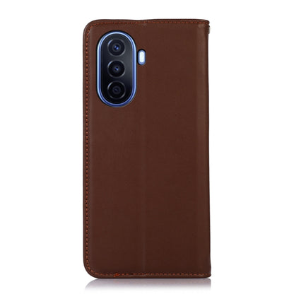 For Huawei Enjoy 50 CN / nova Y70 Plus / Y70 4G CN KHAZNEH Nappa Top Layer Cowhide Leather Phone Case(Brown) - Huawei Cases by buy2fix | Online Shopping UK | buy2fix