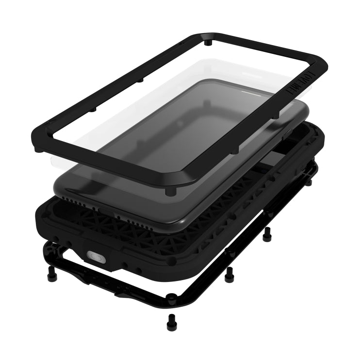 For iPhone SE 2022 / SE 2020 / 8 / 7 LOVE MEI Metal Shockproof Life Waterproof Dustproof Protective Phone Case with Glass(Yellow) by LOVE MEI