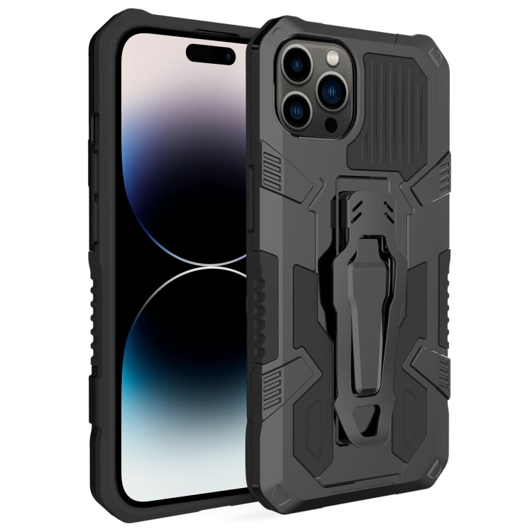 For iPhone 14 Pro Max Machine Armor Warrior PC + TPU Phone Case (Black) by buy2fix