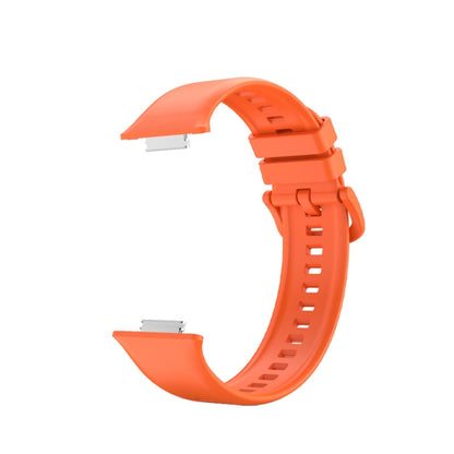 For Huawei Watch Fit 2 Solid Color Silicone Watch Band(Orange) - Watch Bands by buy2fix | Online Shopping UK | buy2fix