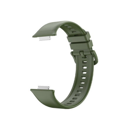 For Huawei Watch Fit 2 Solid Color Silicone Watch Band(Green) - Watch Bands by buy2fix | Online Shopping UK | buy2fix