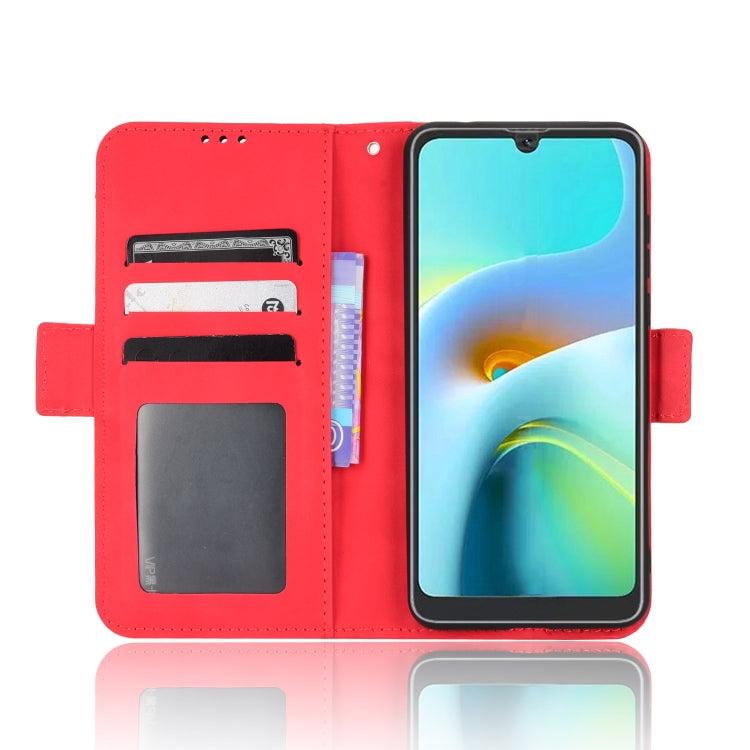 For Blackview A50 Skin Feel Calf Pattern Leather Phone Case(Red) - More Brand by buy2fix | Online Shopping UK | buy2fix