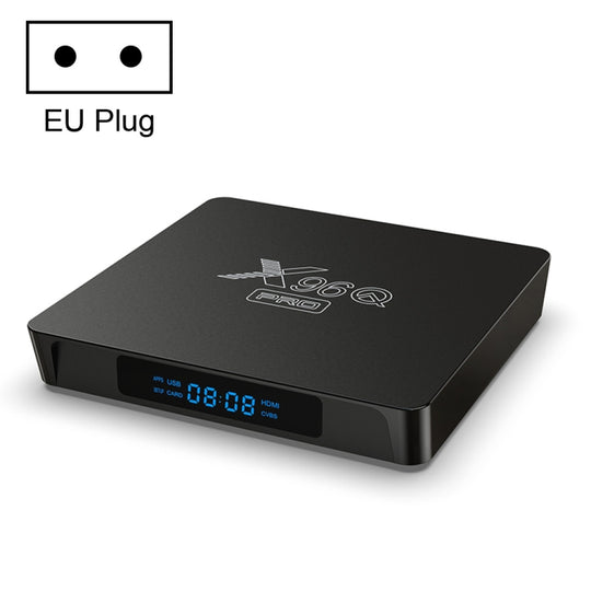 X96Q PRO 4K Smart TV BOX Android 10.0 Media Player, Allwinner H313 Quad Core ARM Cortex A53, RAM: 1GB, ROM: 8GB, Plug Type:EU Plug