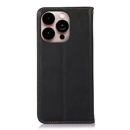 For iPhone 14 Pro Max KHAZNEH Nappa Top Layer Cowhide Leather Phone Case (Black) - iPhone 14 Pro Max Cases by buy2fix | Online Shopping UK | buy2fix