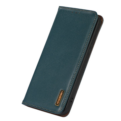 For iPhone 14 Pro Max KHAZNEH Nappa Top Layer Cowhide Leather Phone Case (Green) - iPhone 14 Pro Max Cases by buy2fix | Online Shopping UK | buy2fix