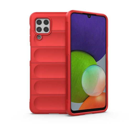 For Samsung Galaxy A22 4G/M32 Magic Shield TPU + Flannel Phone Case(Red)