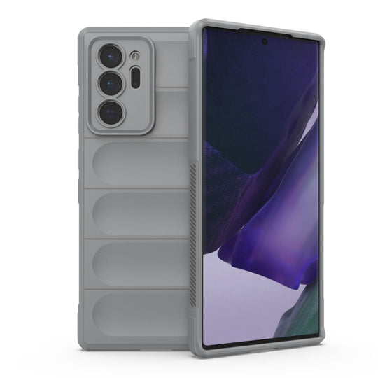 For Samsung Galaxy Note20 Ultra Magic Shield TPU + Flannel Phone Case(Grey)