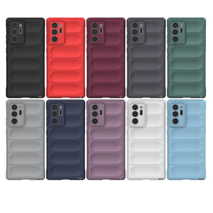 For Samsung Galaxy Note20 Ultra Magic Shield TPU + Flannel Phone Case(Dark Blue) by buy2fix