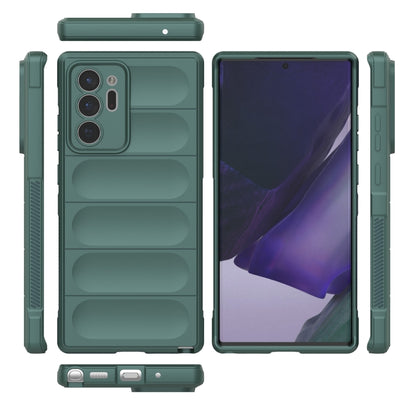 For Samsung Galaxy Note20 Ultra Magic Shield TPU + Flannel Phone Case(Dark Grey) by buy2fix