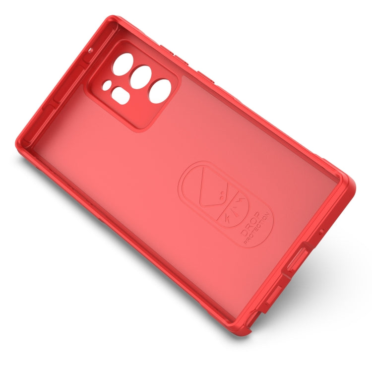 For Samsung Galaxy Note20 Ultra Magic Shield TPU + Flannel Phone Case(Wine Red) by buy2fix