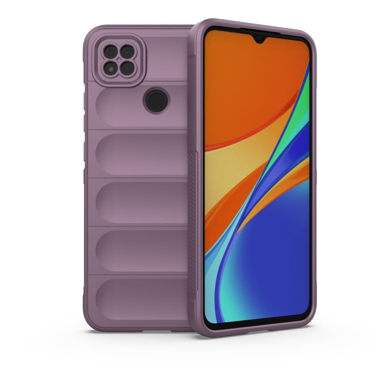 For Xiaomi Redmi 9C Magic Shield TPU + Flannel Phone Case(Purple) - Xiaomi Cases by buy2fix | Online Shopping UK | buy2fix