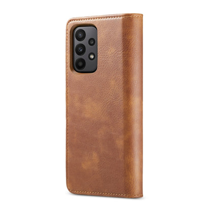 For Samsung Galaxy A23 5G DG.MING Crazy Horse Texture Detachable Magnetic Leather Phone Case(Brown) - Galaxy Phone Cases by DG.MING | Online Shopping UK | buy2fix