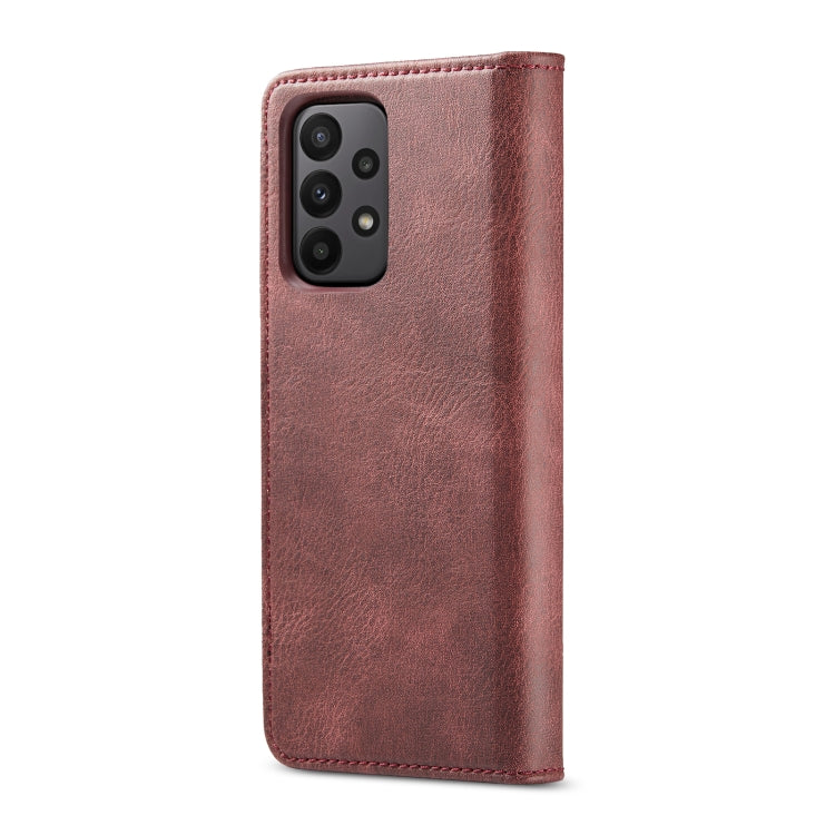 For Samsung Galaxy A23 5G DG.MING Crazy Horse Texture Detachable Magnetic Leather Phone Case(Red) - Galaxy Phone Cases by DG.MING | Online Shopping UK | buy2fix