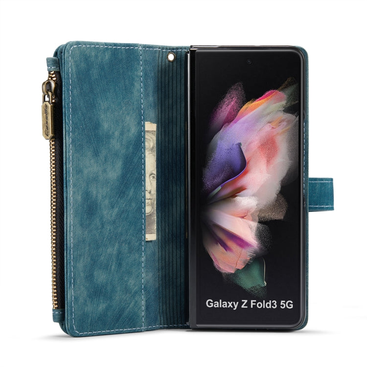 For Samsung Galaxy Z Fold3 5G CaseMe C30 Multifunctional Phone Leather Phone Case(Blue) - Galaxy Phone Cases by CaseMe | Online Shopping UK | buy2fix