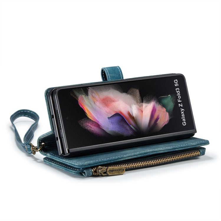 For Samsung Galaxy Z Fold3 5G CaseMe C30 Multifunctional Phone Leather Phone Case(Blue) - Galaxy Phone Cases by CaseMe | Online Shopping UK | buy2fix