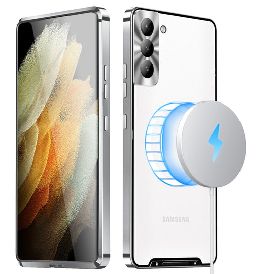 For Samsung Galaxy S21+ Frosted Metal Phone Case(Silver)