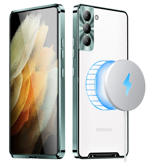 For Samsung Galaxy S22+ Frosted Metal Phone Case(Green) - Galaxy S22+ 5G Cases by buy2fix | Online Shopping UK | buy2fix