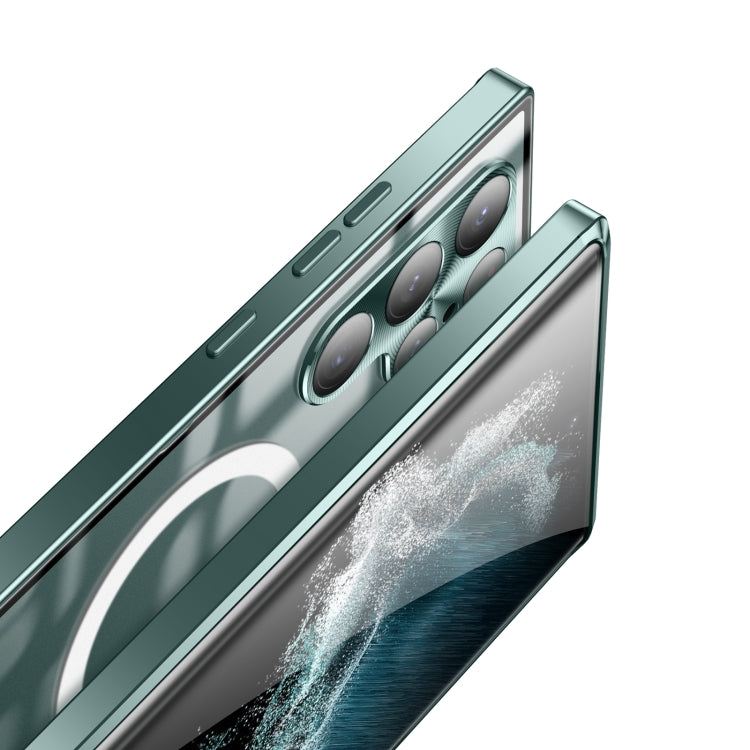 For Samsung Galaxy S22+ Frosted Metal Phone Case(Green) - Galaxy S22+ 5G Cases by buy2fix | Online Shopping UK | buy2fix